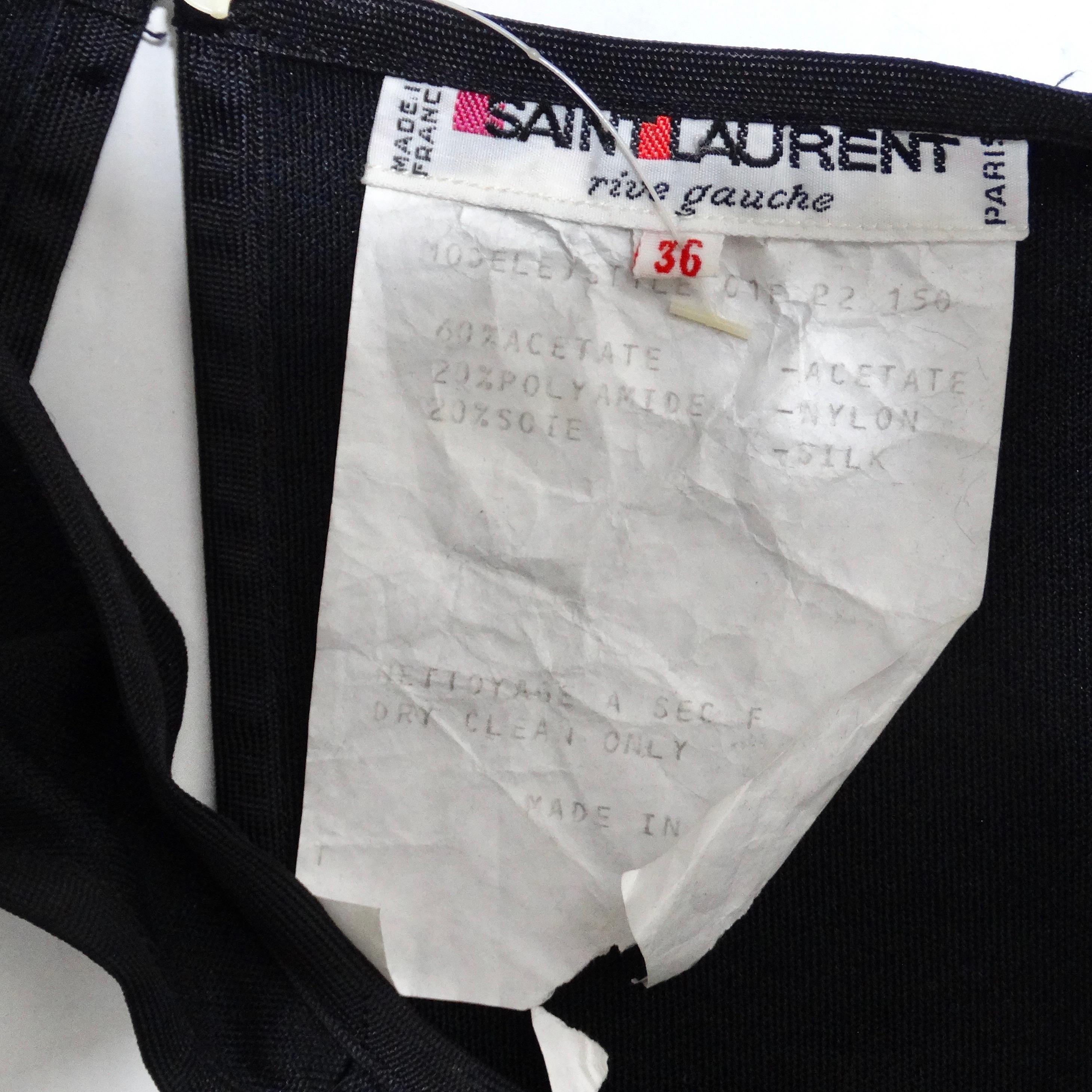 Yves Saint Laurent 1980s Black Backless Evening Dress For Sale 7