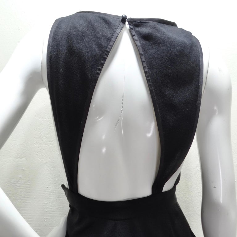 Yves Saint Laurent 1980s Black Backless Evening Dress For Sale at 1stDibs