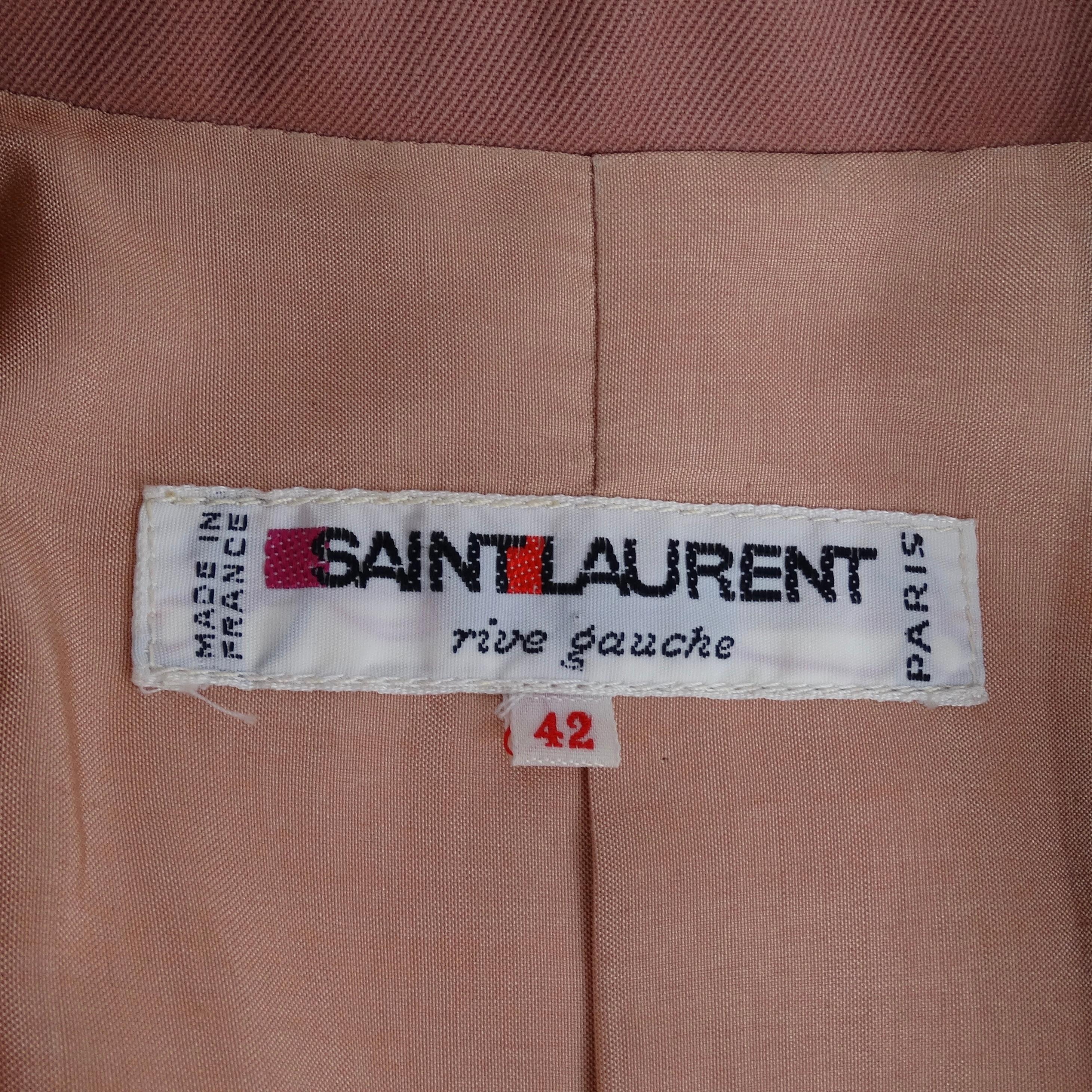 Yves Saint Laurent 1980s Blush Blazer 3