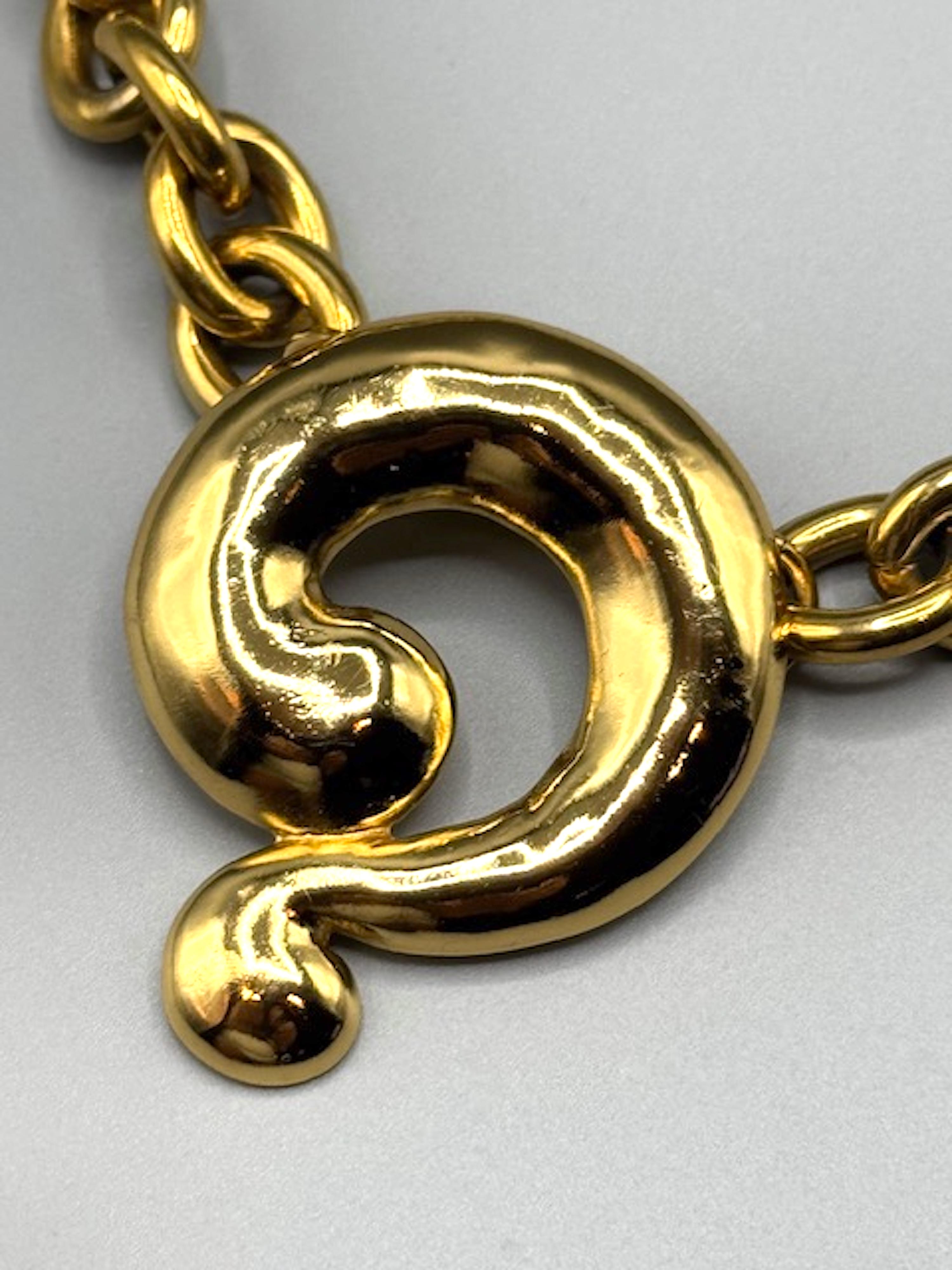 da uomo o donna Collana con ciondolo in oro di Yves Saint Laurent degli anni '80 in vendita