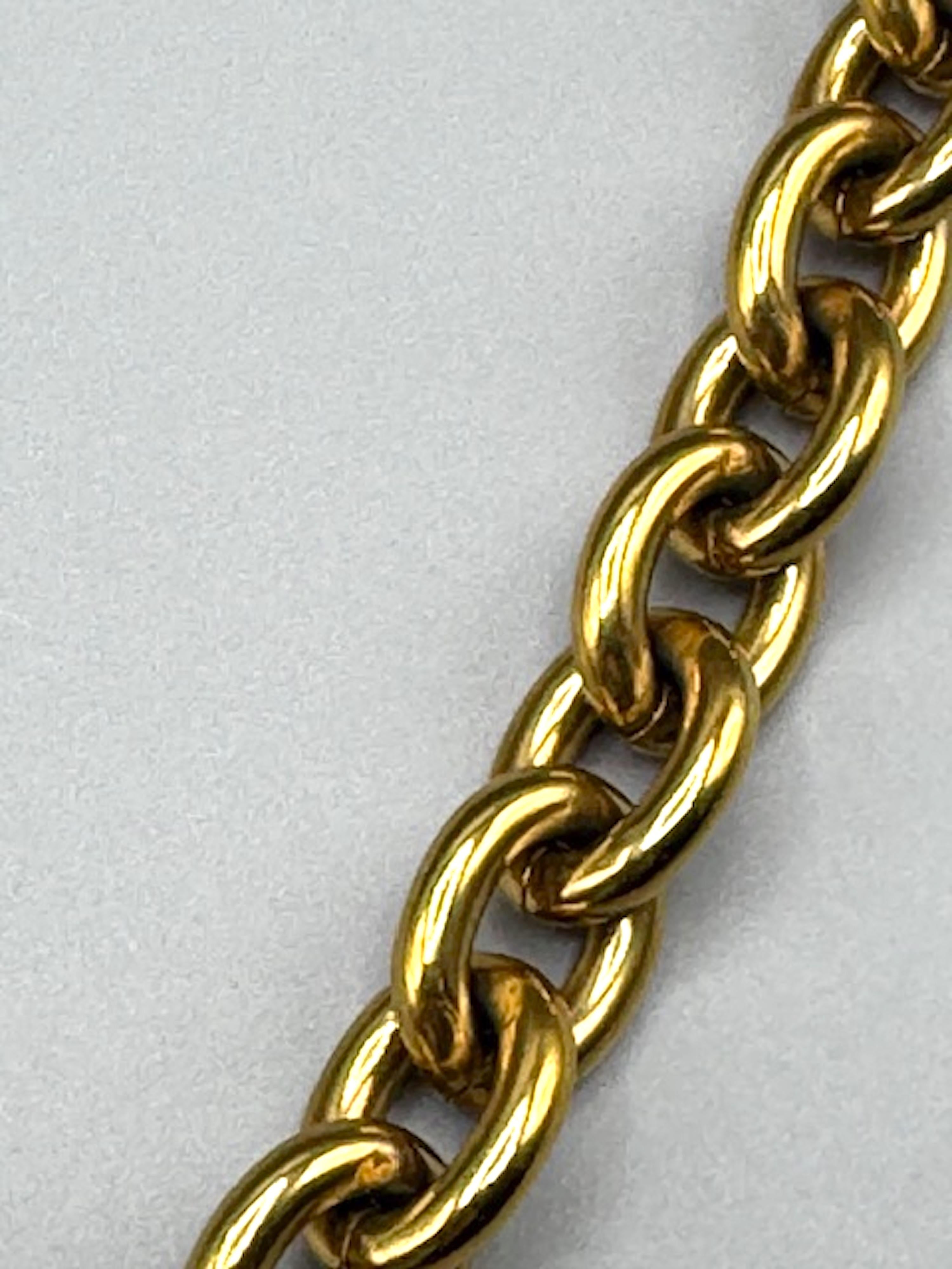 Collana con ciondolo in oro di Yves Saint Laurent degli anni '80 in vendita 1