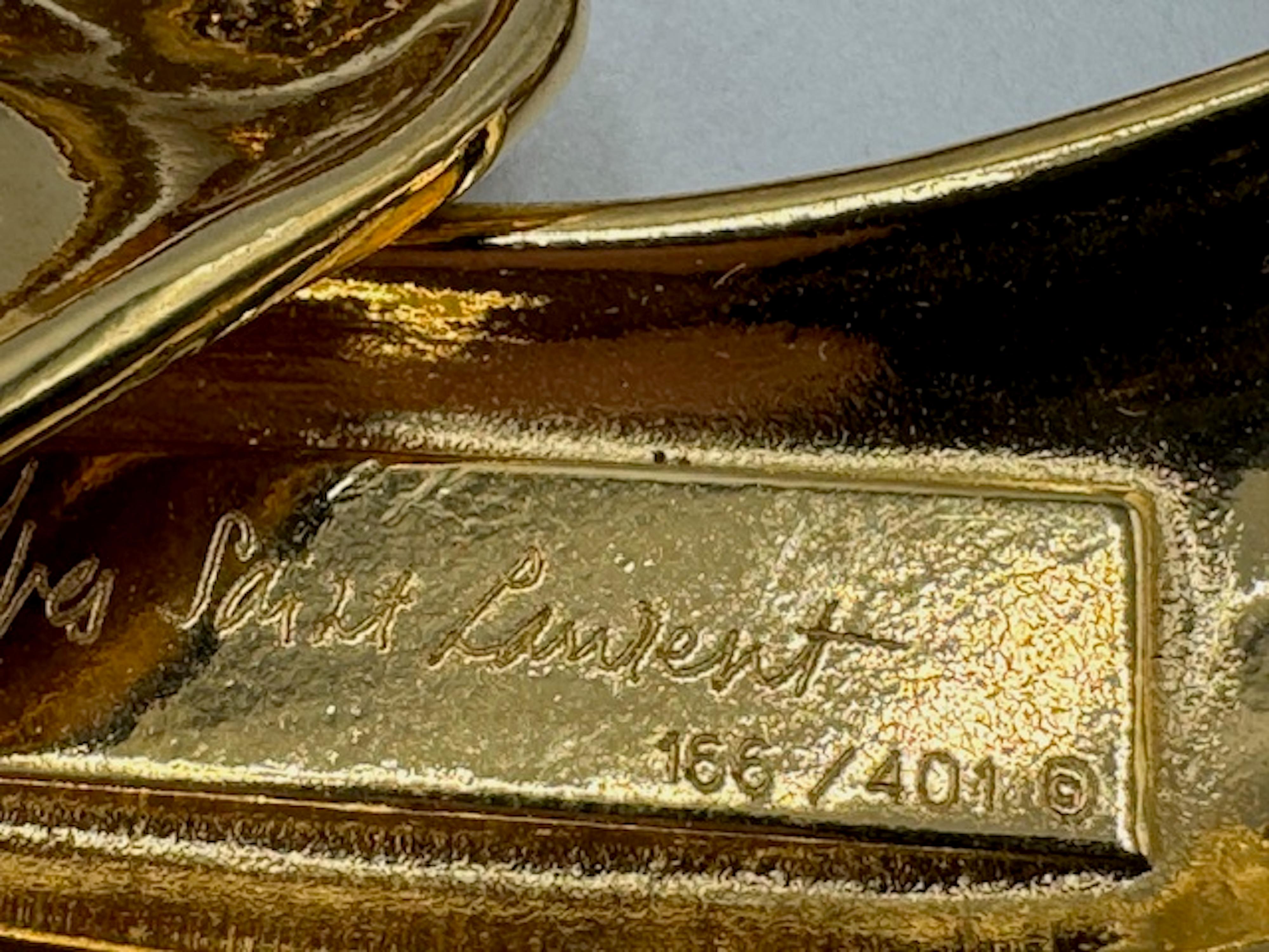 Yves Saint Laurent 1980er Jahre Limitierte Auflage Gold Große Link-Halskette im Angebot 4