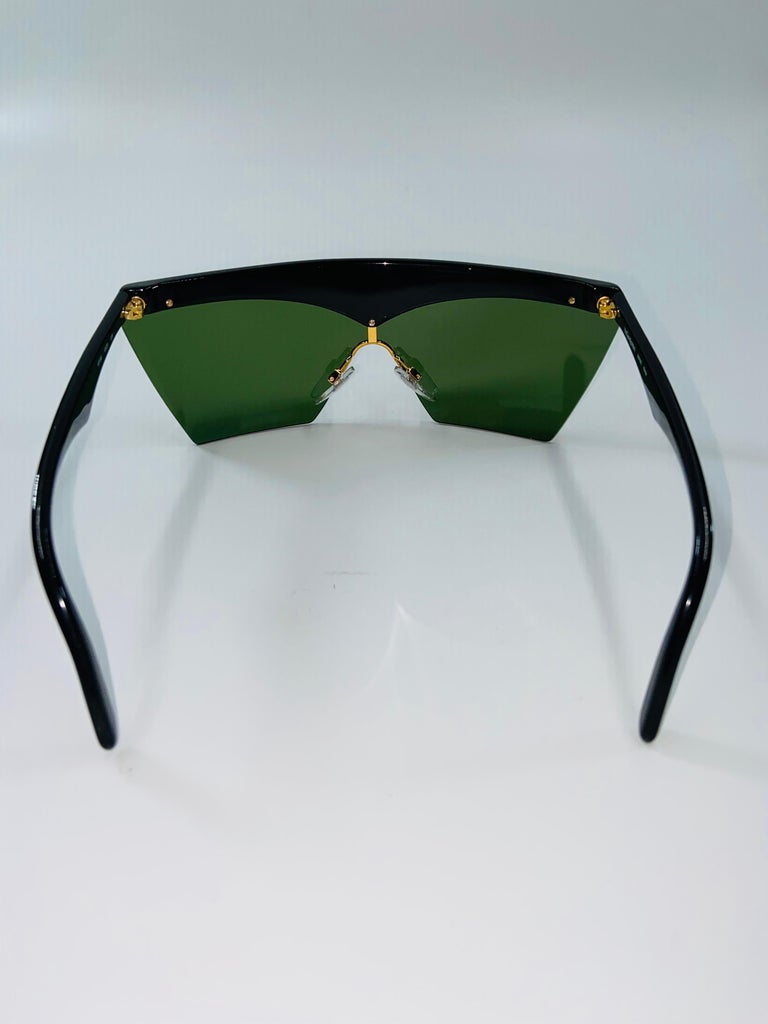 1980’s Like New Yves Saint Laurent Black and Gold Sunglasses YVES SAINT LAURENT Vintage Ysl Sunglasses Oval Black Gold  main image 4