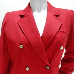 Yves Saint Laurent 1980s Red Blazer