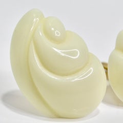 Yves Saint Laurent 1980s Resin Shell Earrings