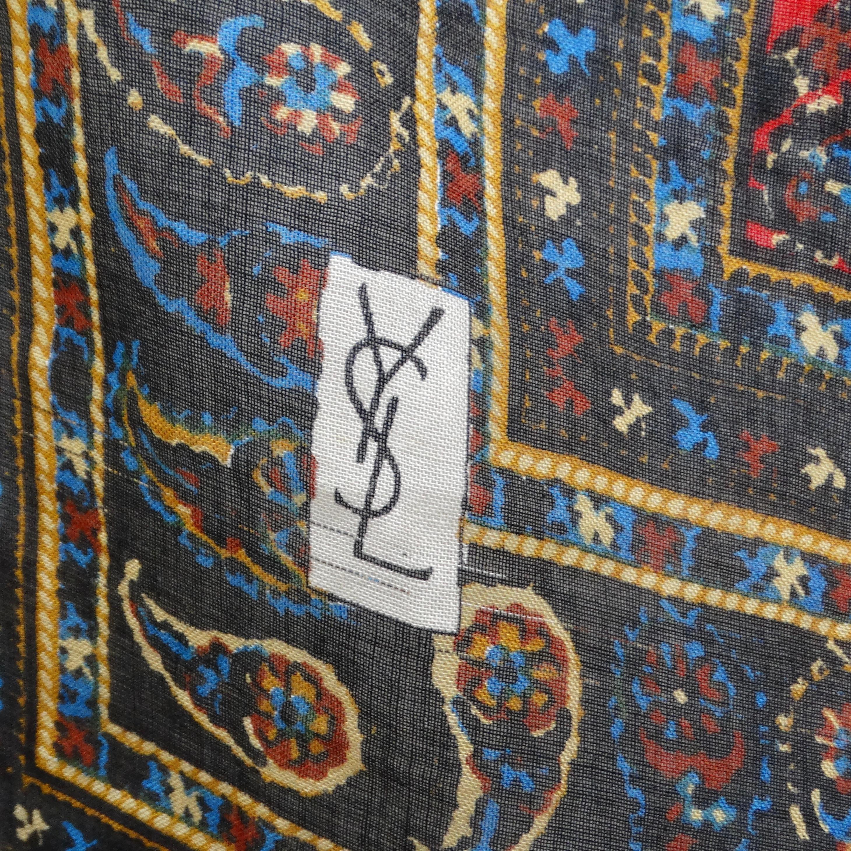 Écharpe en laine Yves Saint Laurent des années 1980 Unisexe en vente
