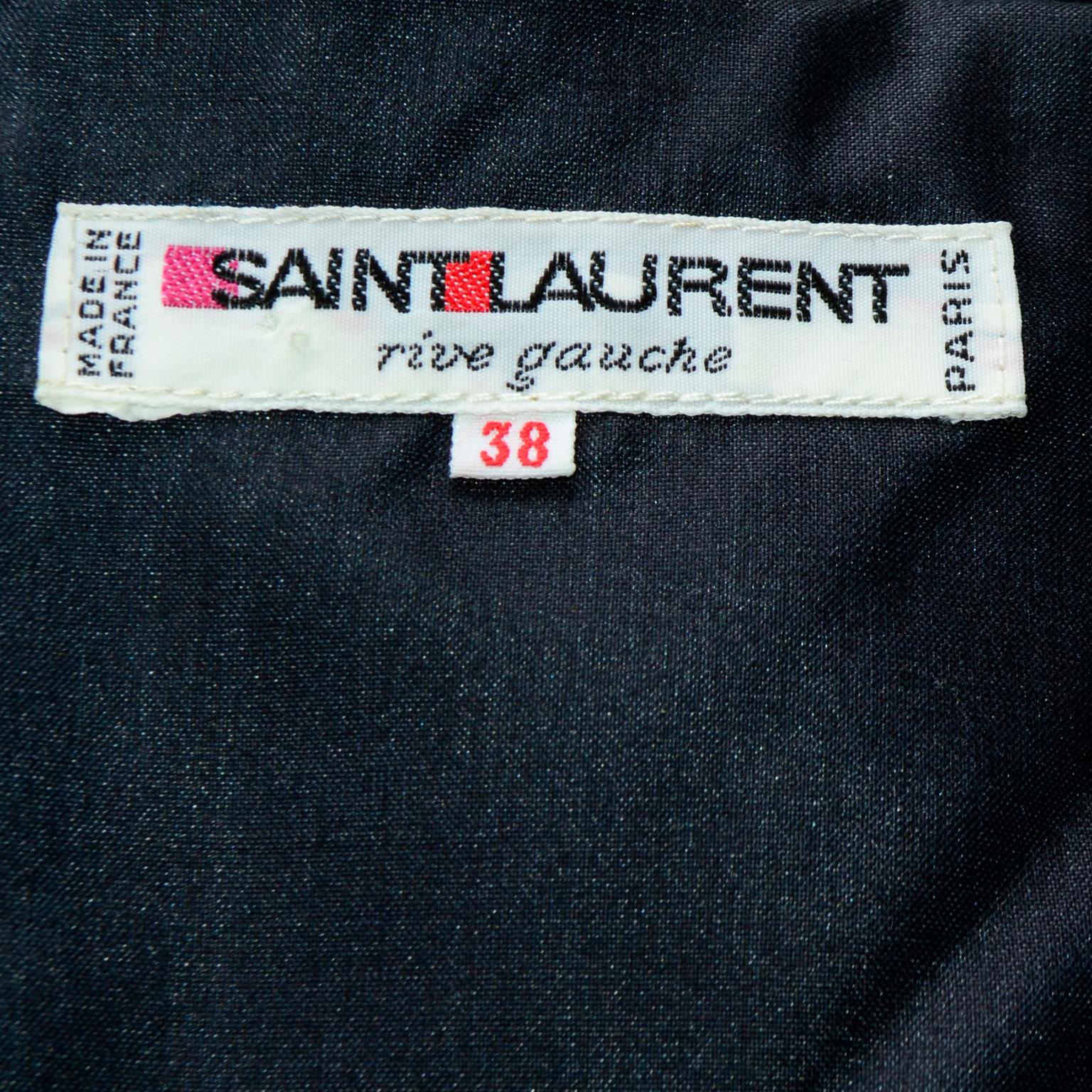 Yves Saint Laurent 1985 Vintage Black Strapless Runway Evening Gown For Sale 7