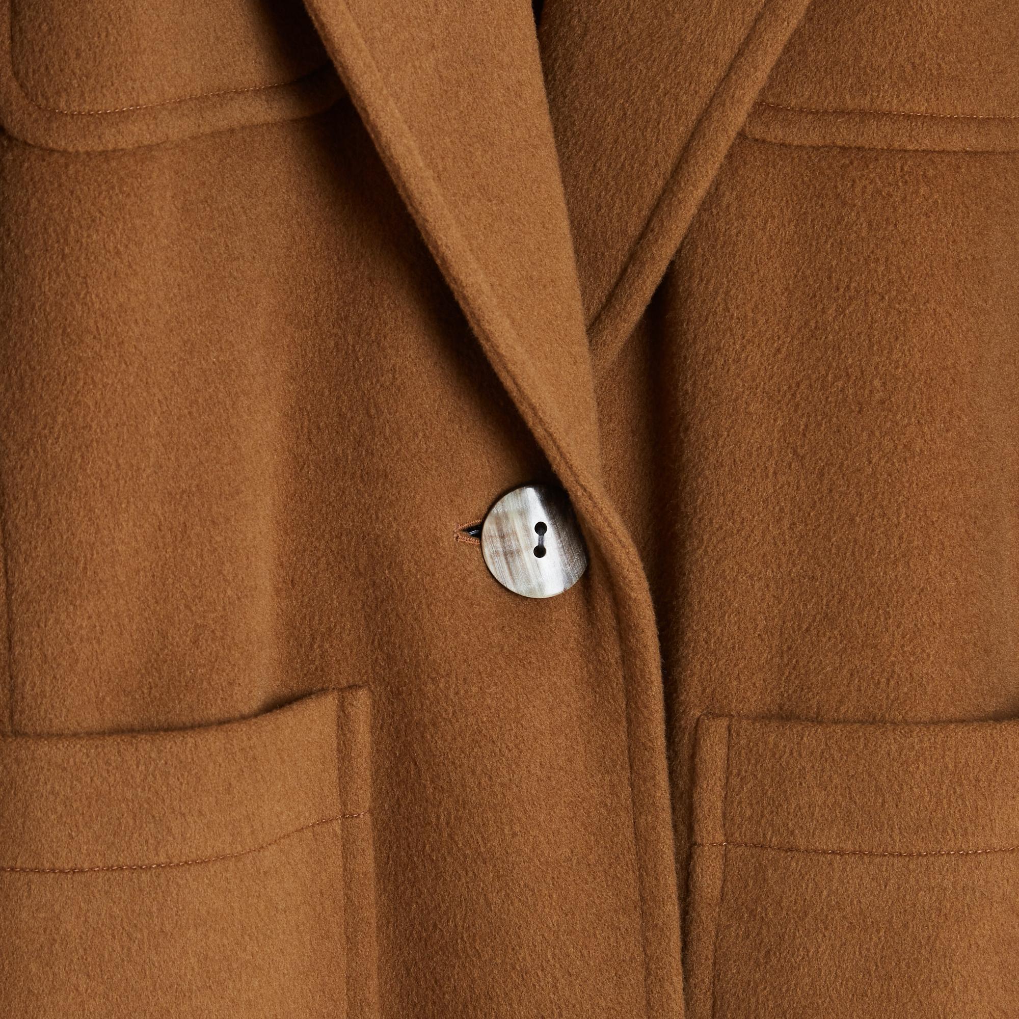 Brown Yves Saint Laurent 1986 Veste FR40 Toffee Cashmere and Wool Jacket UK12 US8 For Sale