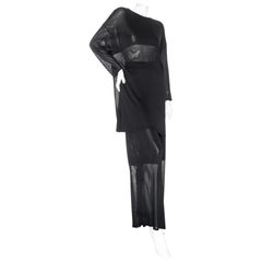 Yves Saint Laurent 1990s Black Knit Two-Piece Top and Pants Set