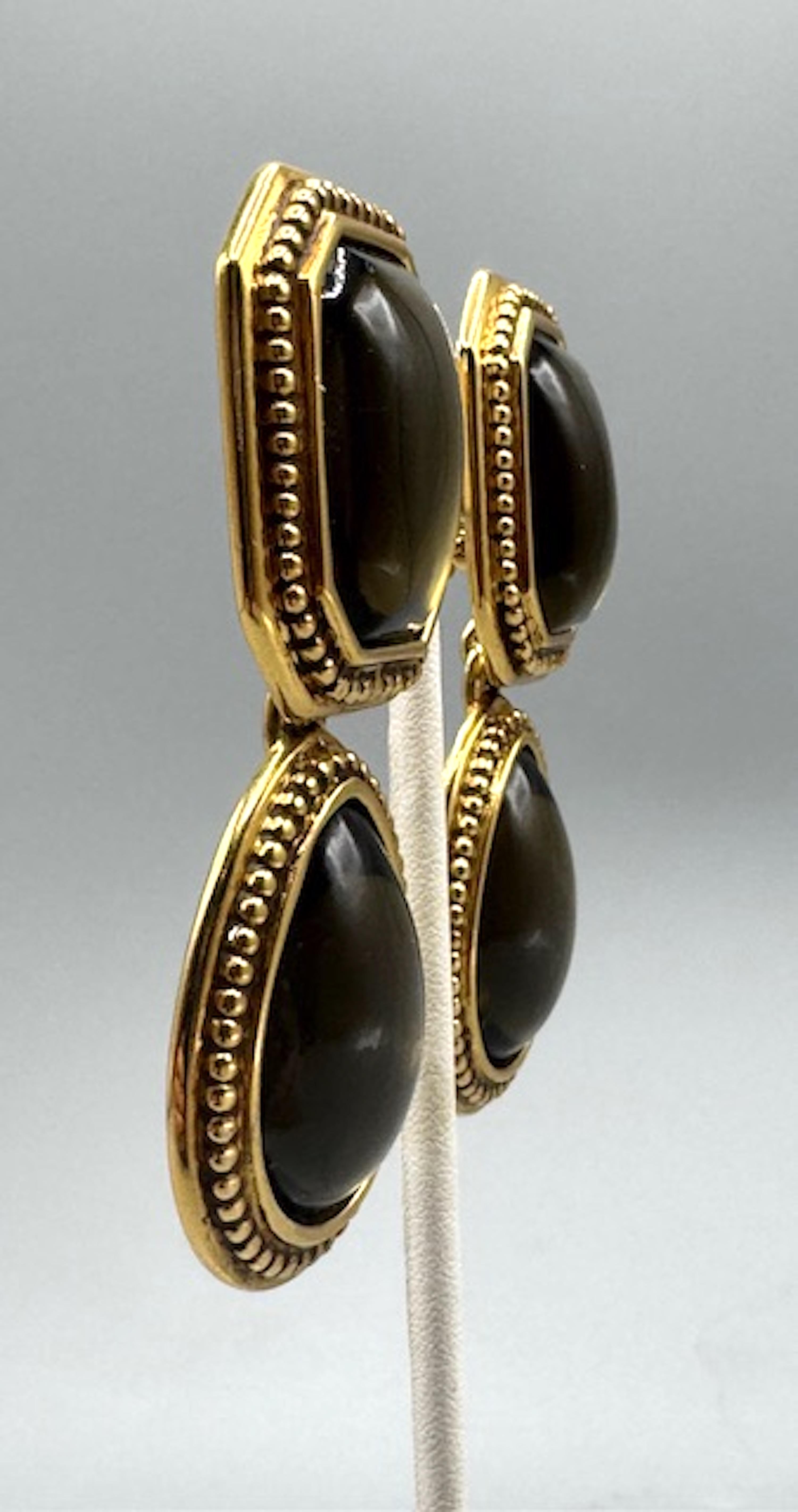 Yves Saint Laurent 1990s Gold & Amber Byzantine 3