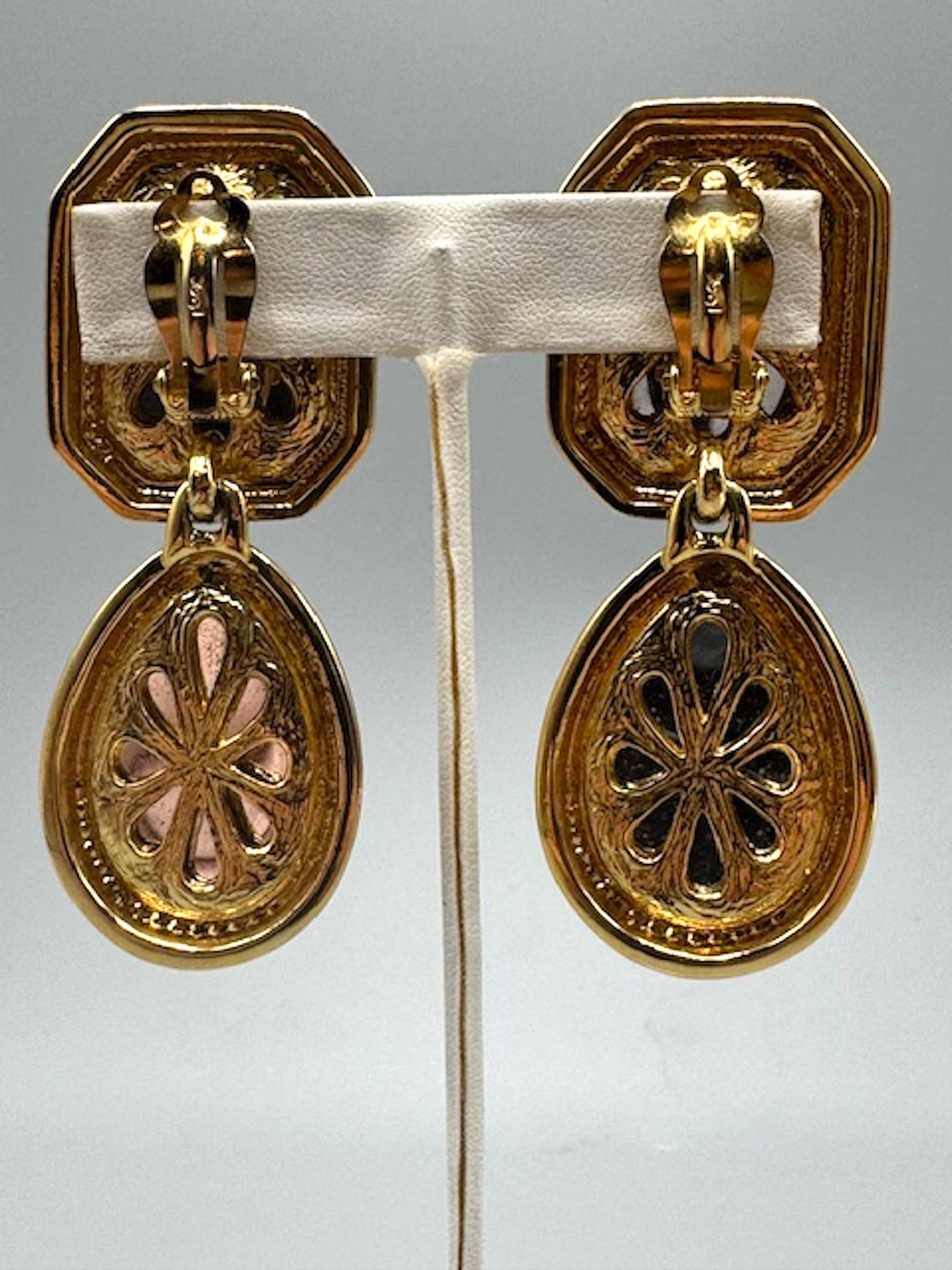 Yves Saint Laurent 1990s Gold & Amber Byzantine 3