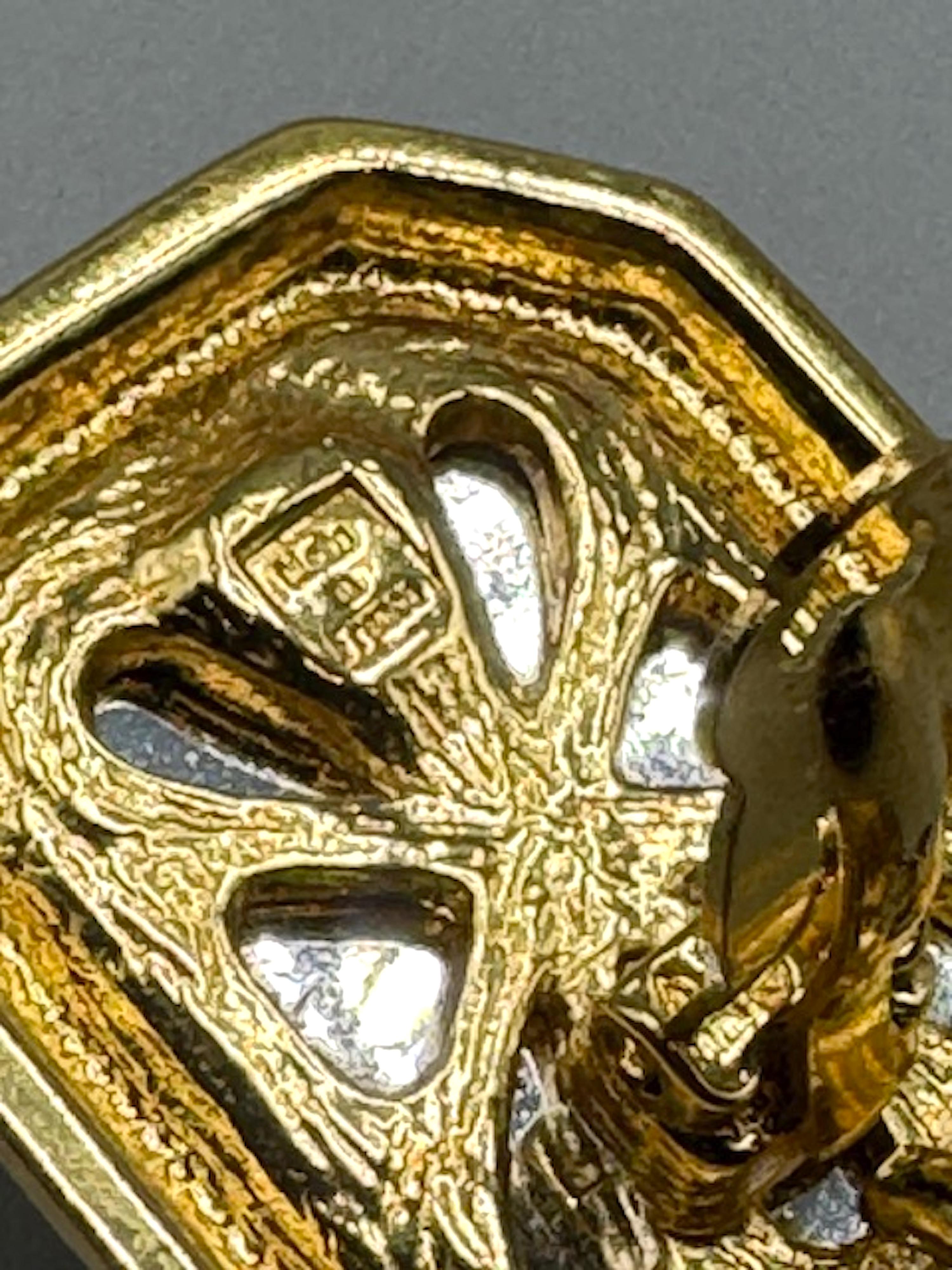 Yves Saint Laurent 1990s Gold & Amber Byzantine 3