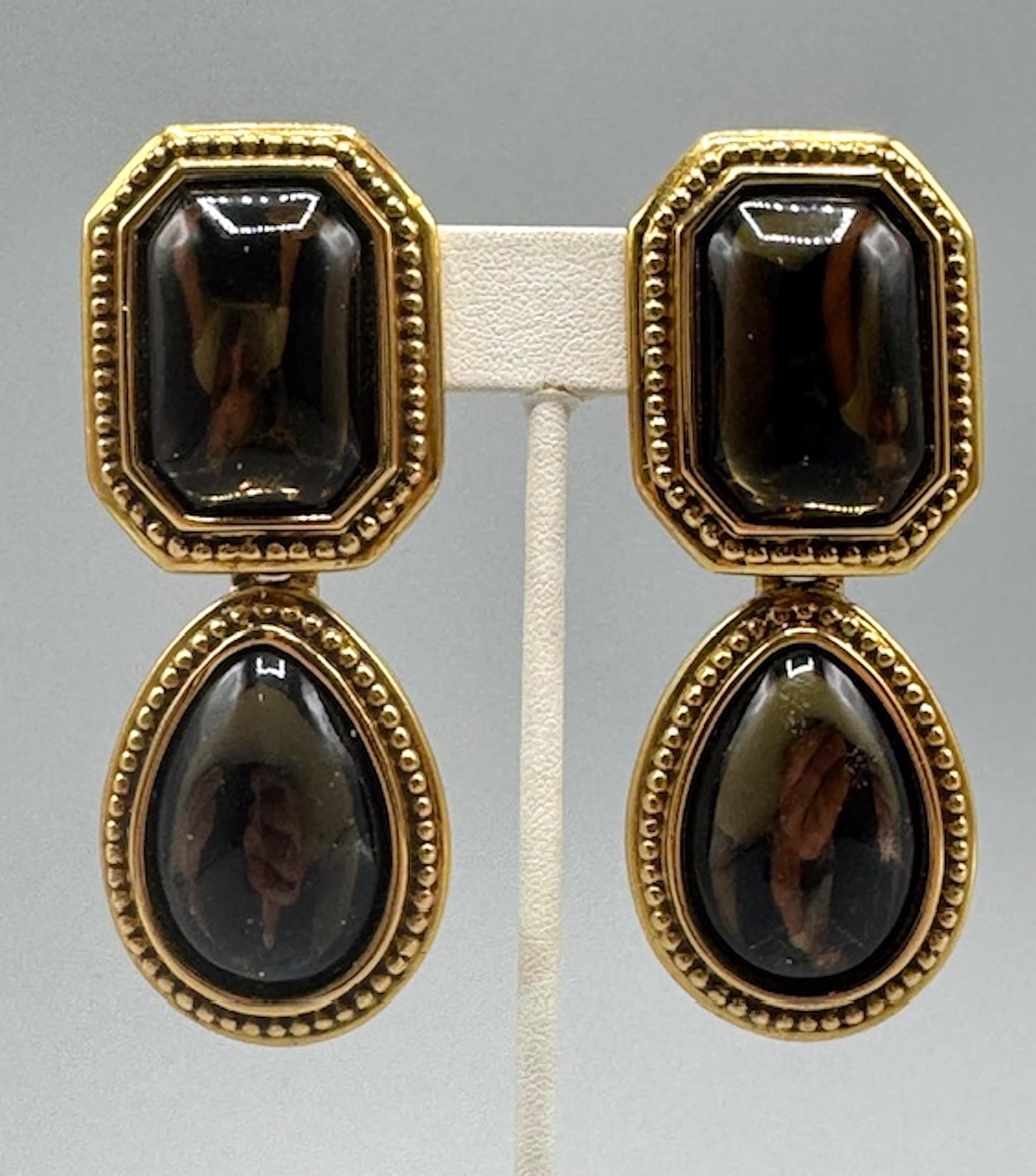 Yves Saint Laurent 1990s Gold & Amber Byzantine 3