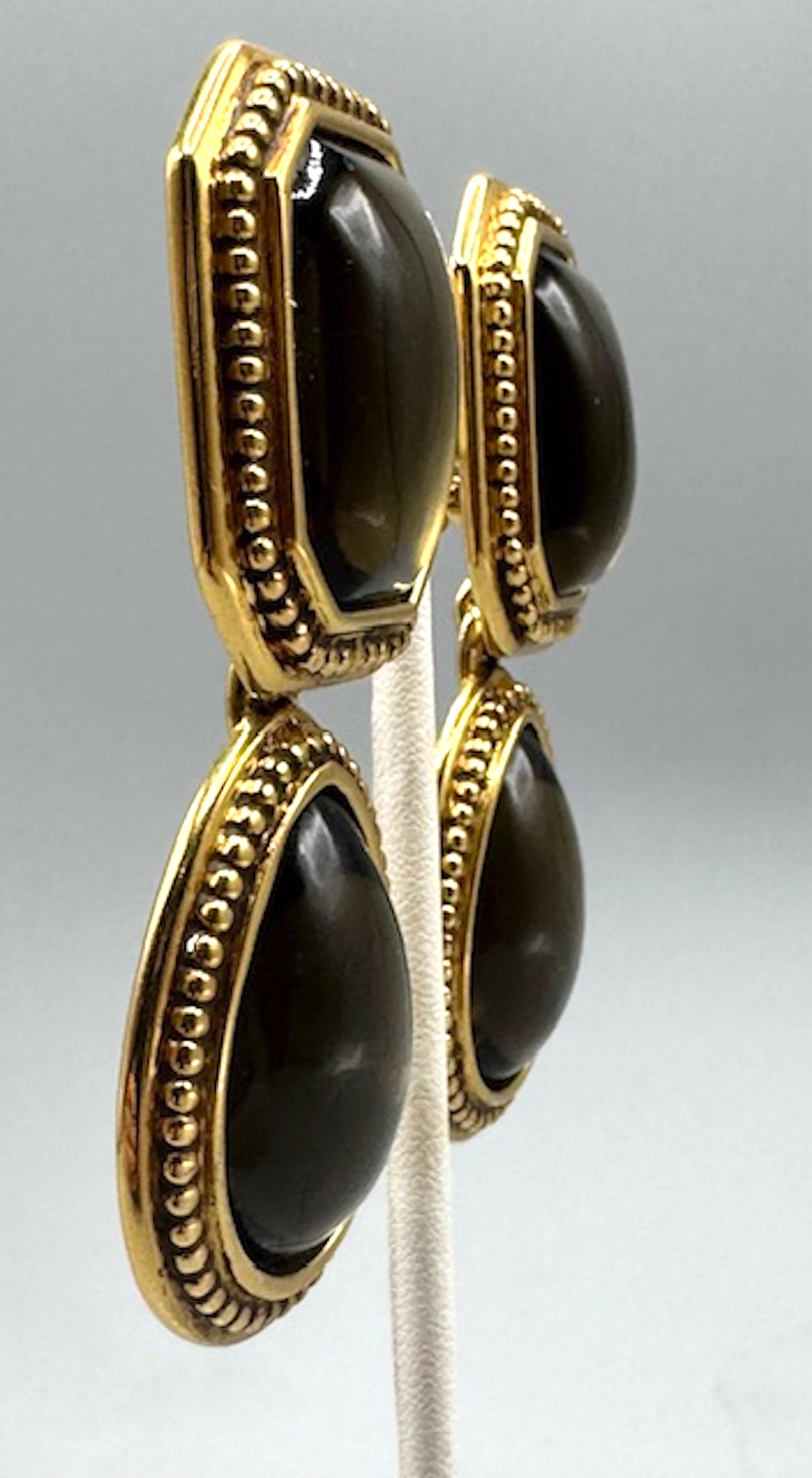 Yves Saint Laurent 1990s Gold & Amber Byzantine 3