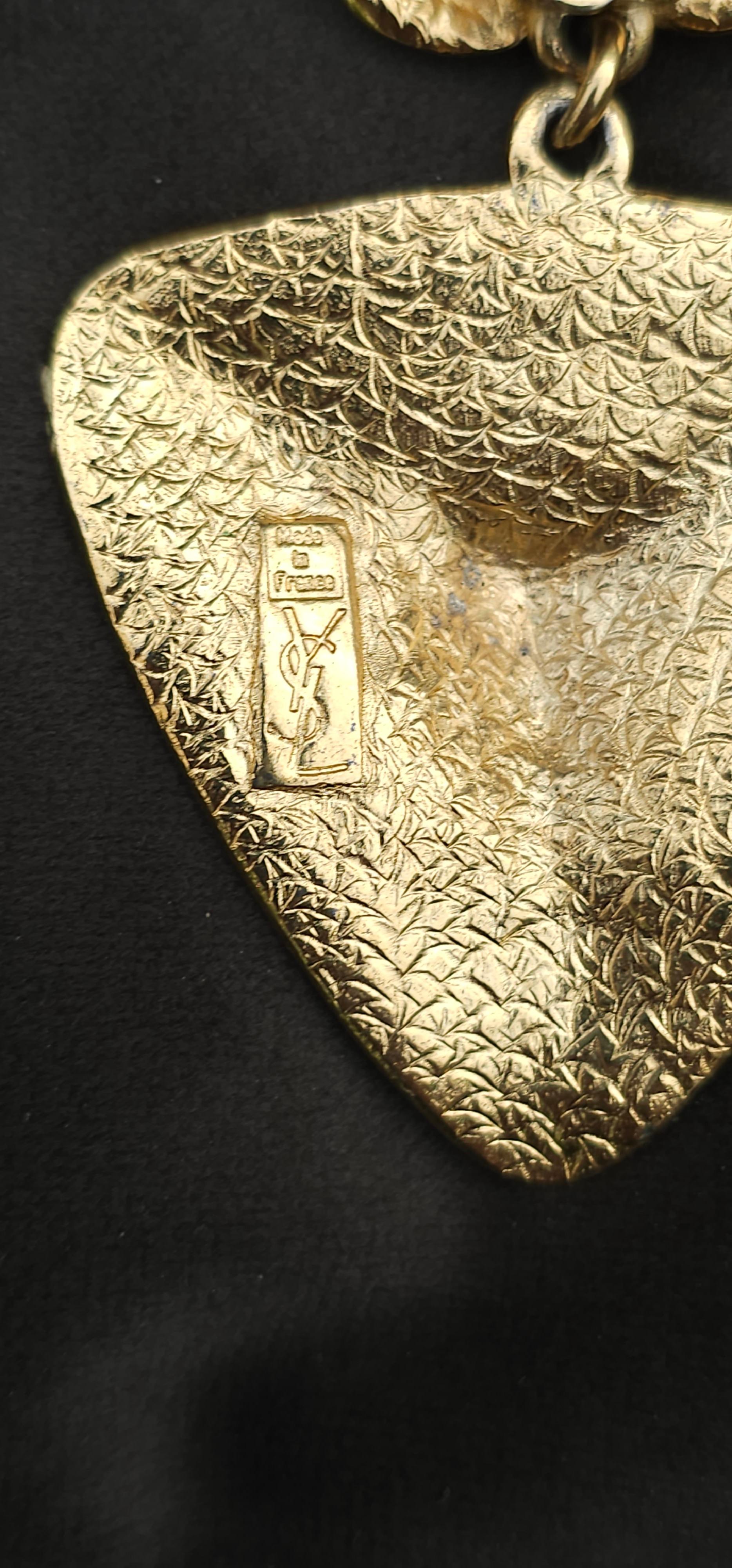 Yves Saint Laurent 1990s Heart Clip-On Earrings by Robert Goossens in vendita 9