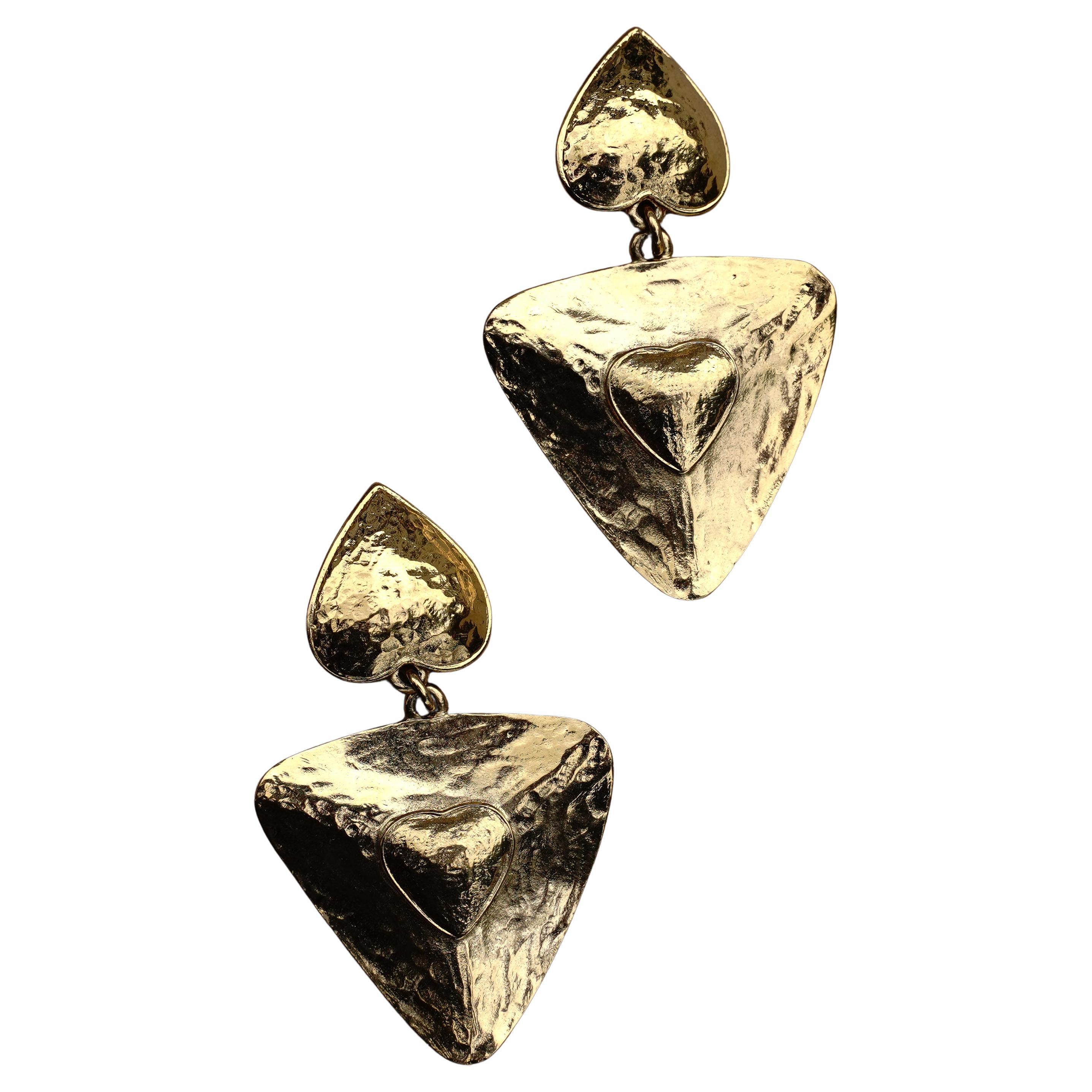 Yves Saint Laurent 1990s Heart Clip-On Earrings by Robert Goossens