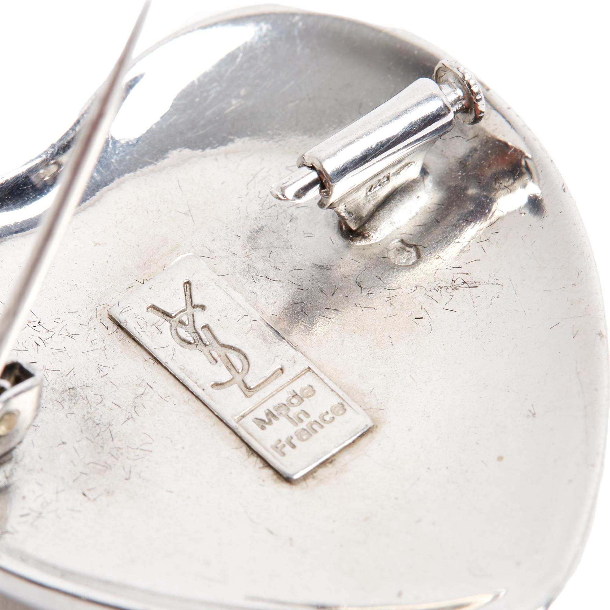 Yves Saint Laurent 1990 Parure  Broche Bague TDD52 Anello con spilla in argento USUS6 in vendita 3