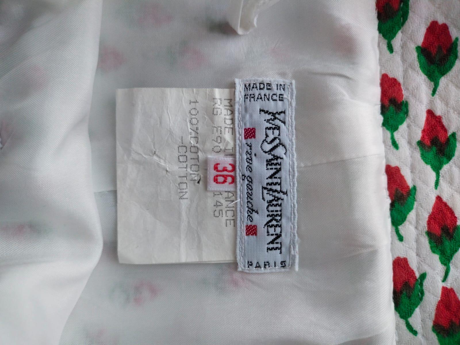 Yves Saint Laurent 1990(YSL) Rive Gauche Floral Peplum Jacket / skirt suit For Sale 4