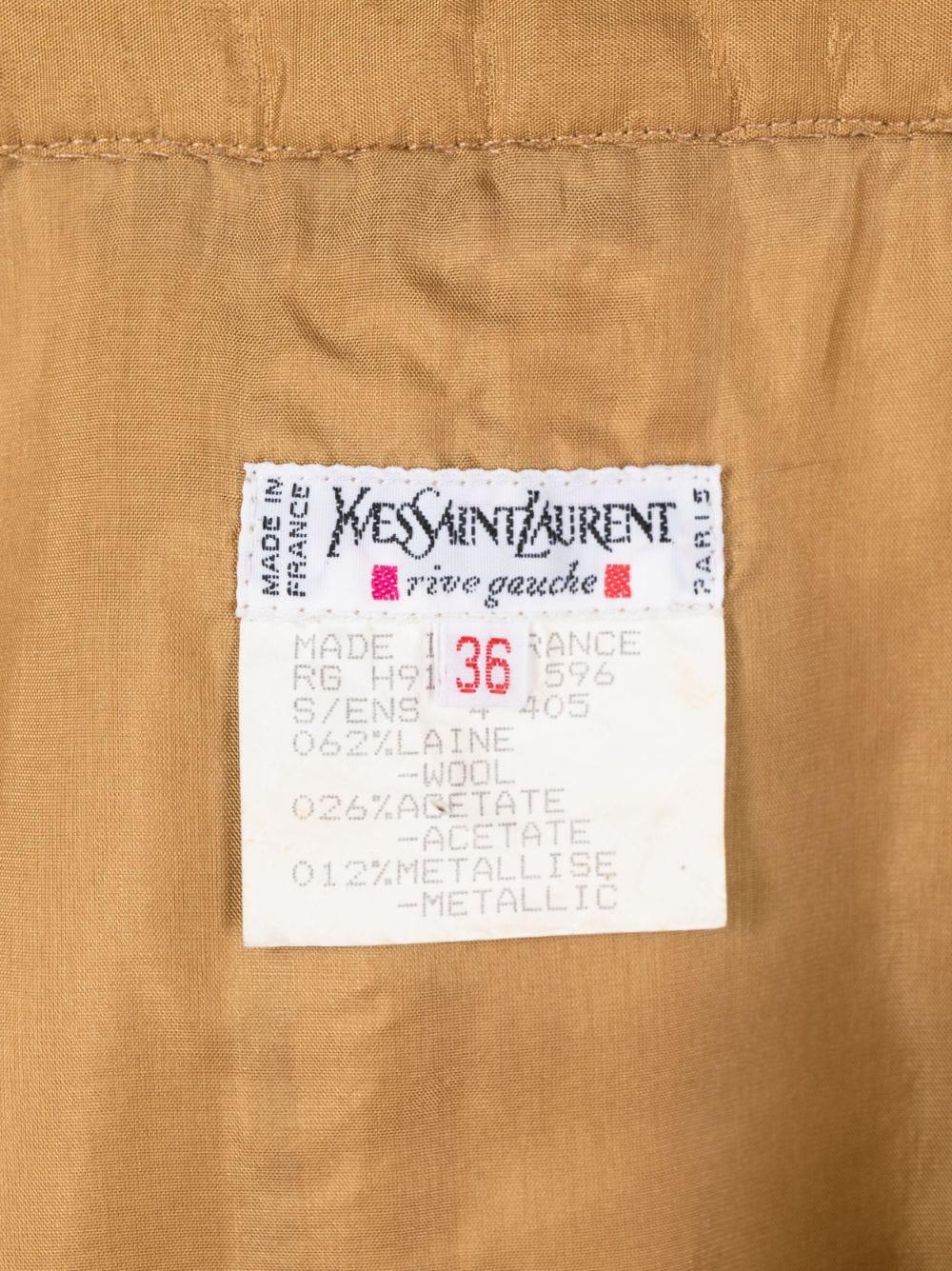 Yves Saint Laurent 1991 Gold Tone Jacquard Mini Skirt YSL  For Sale 2