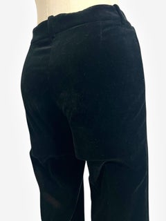 Yves Saint Laurent 2002 FW Pirate Tie Blouse and Black Velvet Crop Pants