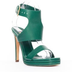 YVES SAINT LAURENT 2011 Tribute smooth leather ankle strap sandals EU37 US7