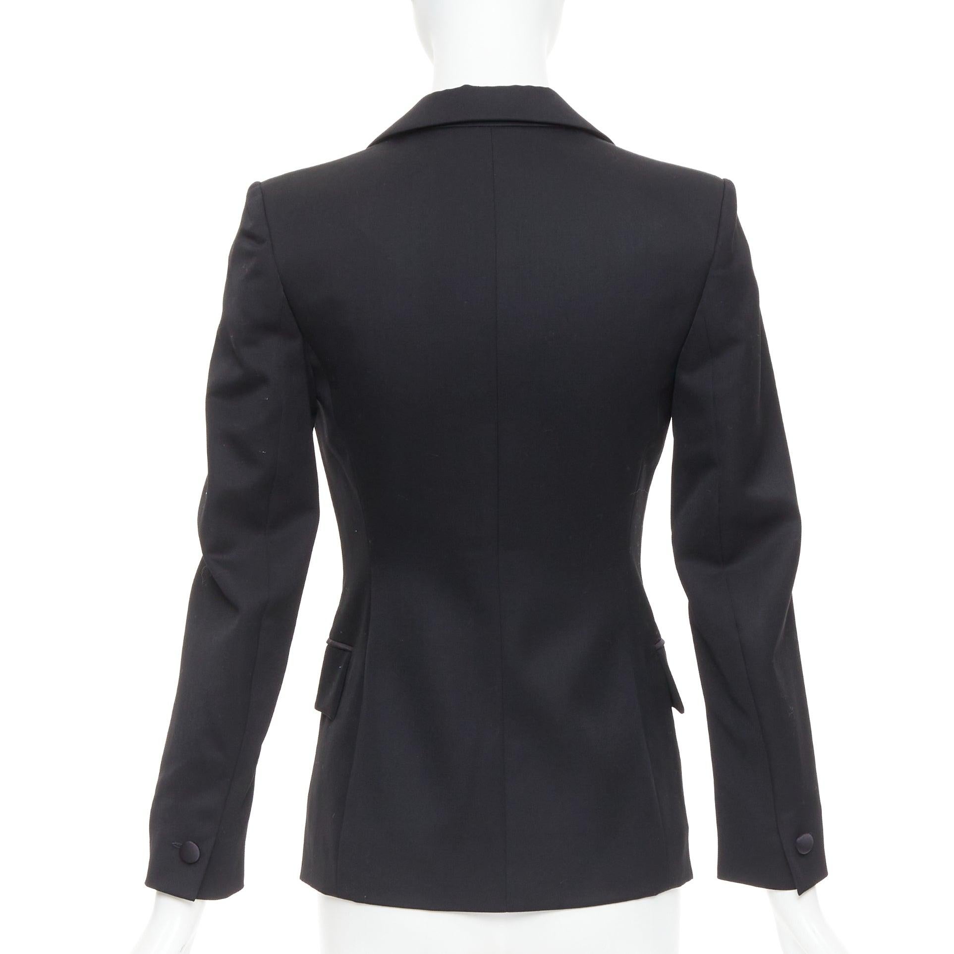 YVES SAINT LAURENT 2012 EDITION SOIR 100% wool Le Smoking tuxedo jacket FR34 XS en venta 1