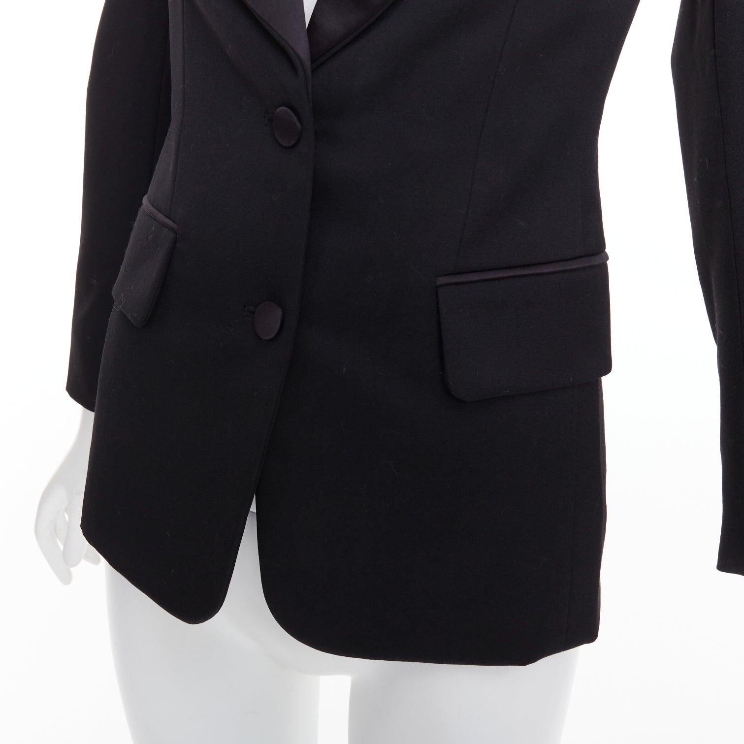 YVES SAINT LAURENT 2012 EDITION SOIR 100% wool Le Smoking tuxedo jacket FR34 XS en venta 3