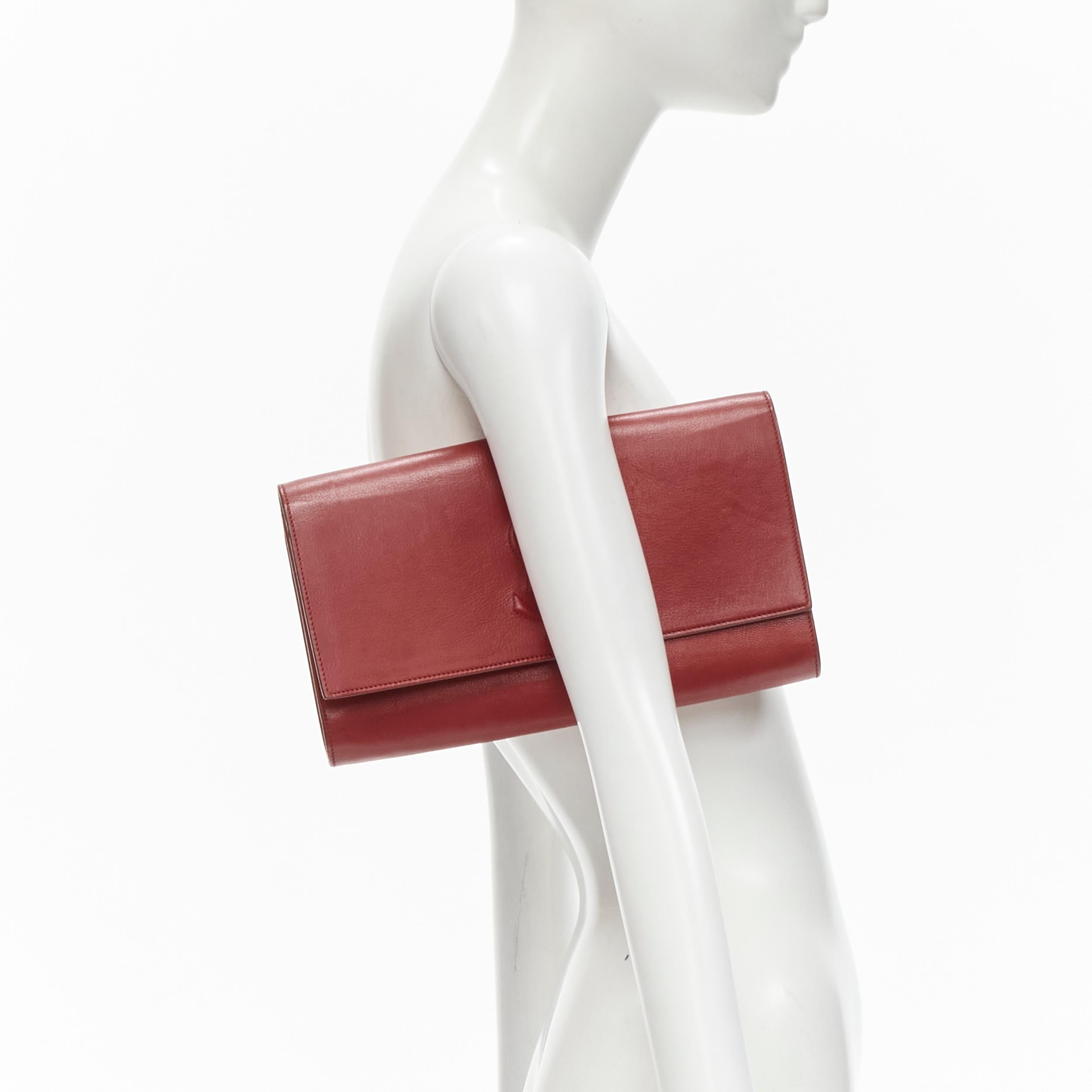 YVES SAINT LAURENT 2012 Sac De Jour red leather flap large envelop clutch bag
Reference: JECW/A00012
Brand: Yves Saint Laurent
Model: Sac De Jour
Collection: 2012
Material: Leather
Color: Red
Pattern: Solid
Closure: Snap Buttons
Lining: Fabric
Made