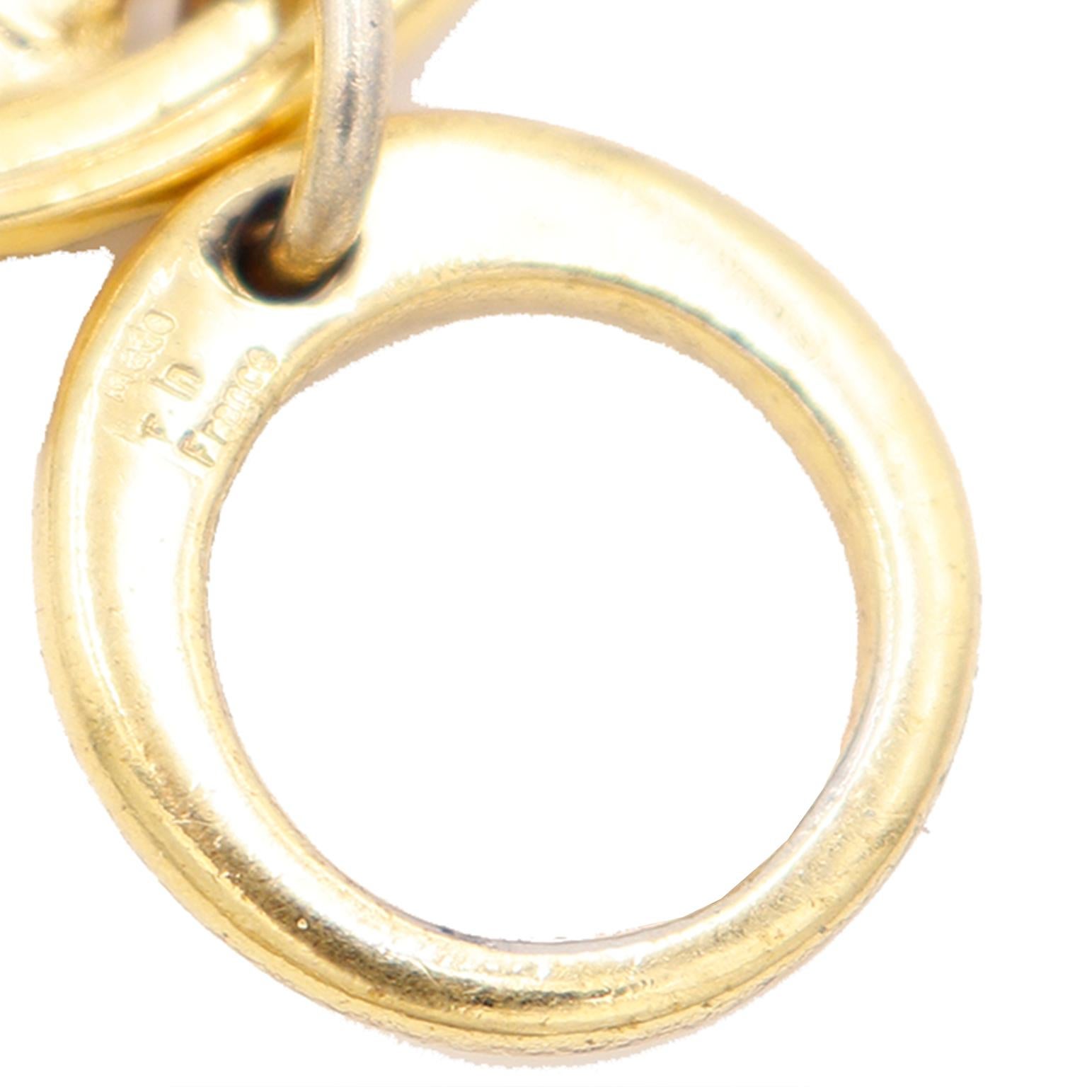 Yves Saint Laurent 3 Pc Gold Plated Necklace Bracelet & Earring Set 2 Crystals 3