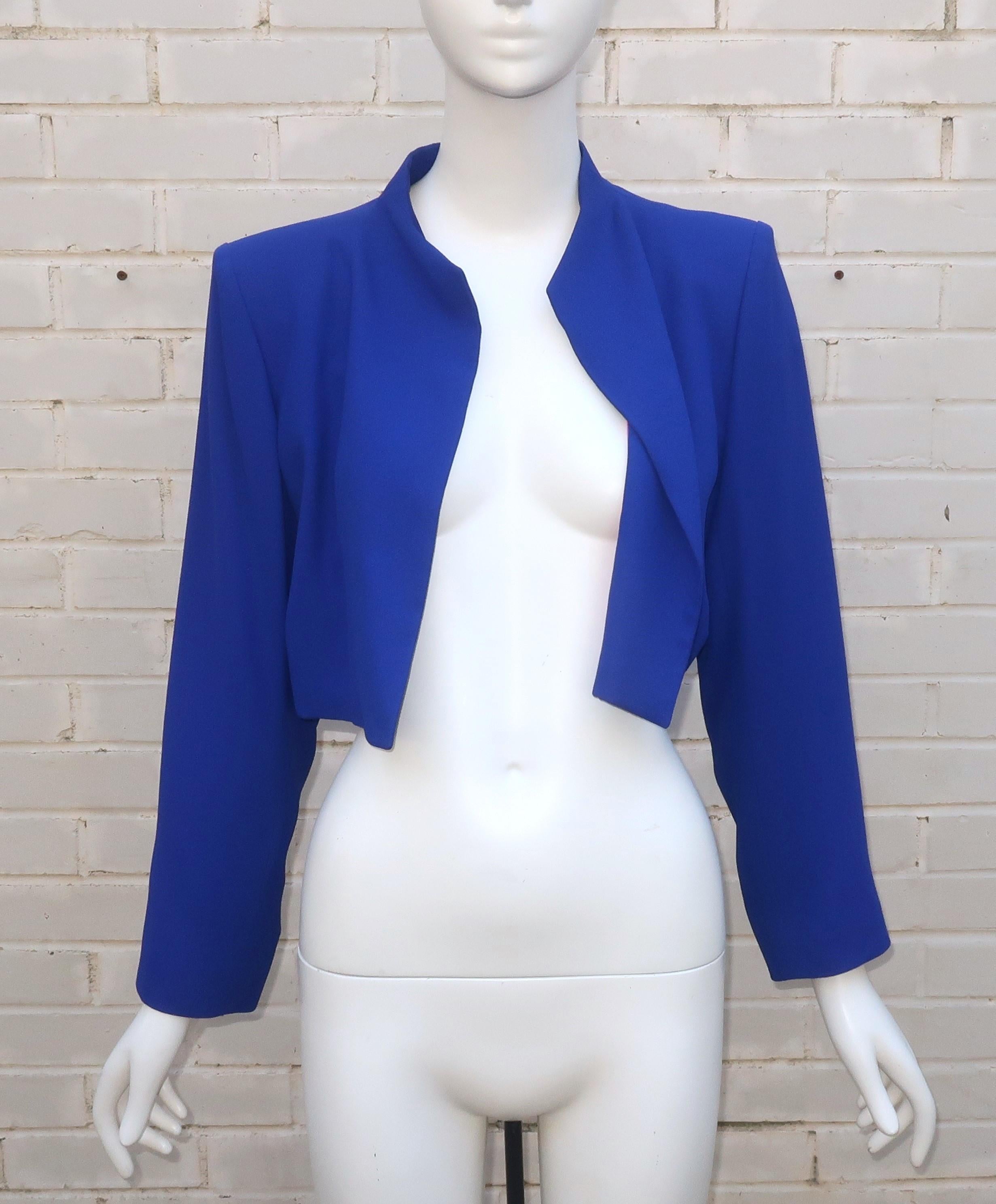 YVES SAINT LAURENT 3 Piece Dress Ensemble With Draped Cummerbund, C.1990 4