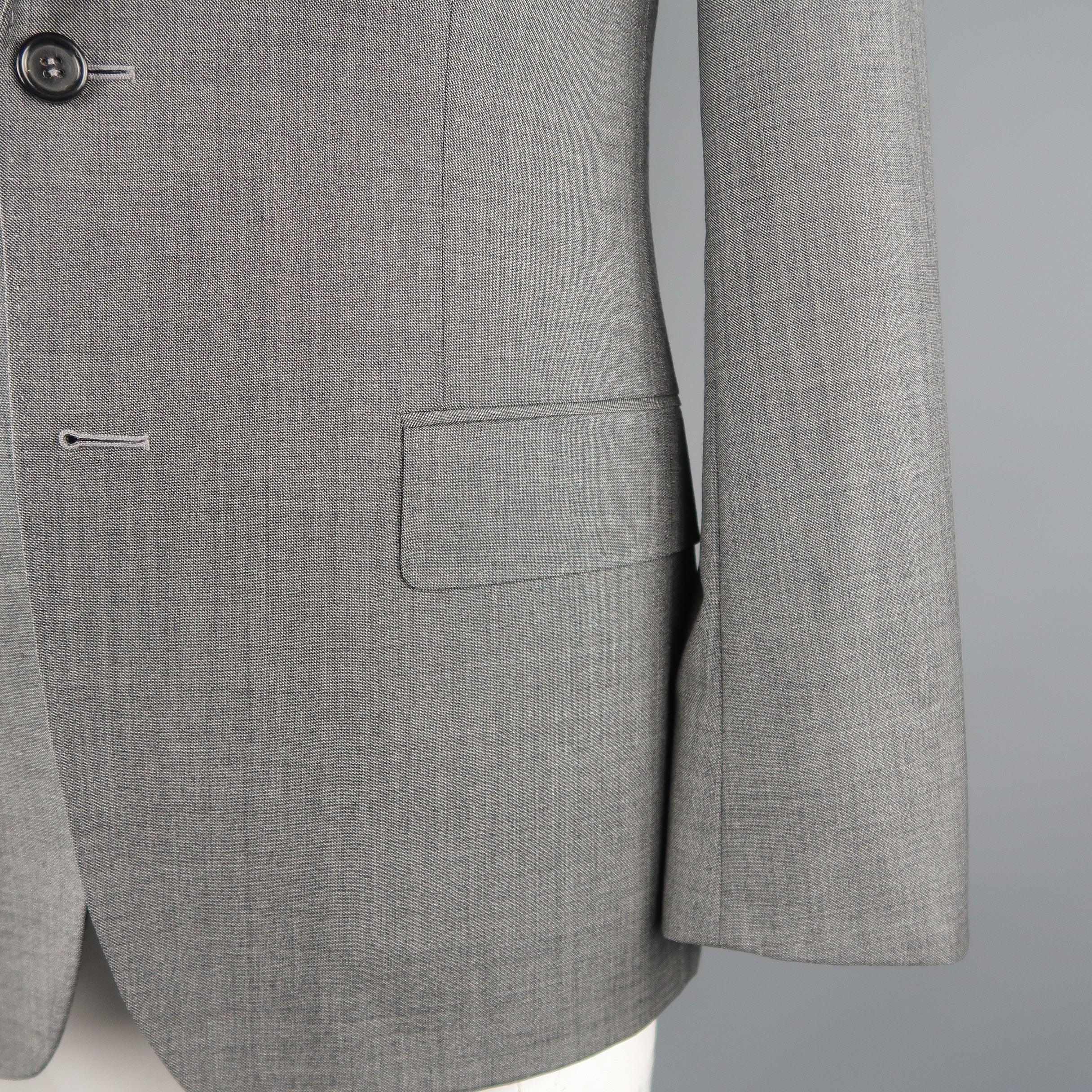 Men's YVES SAINT LAURENT 38 Gray Wool Sport Coat For Sale