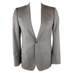 Yves Saint Laurent 38 Manteau de sport en laine grise