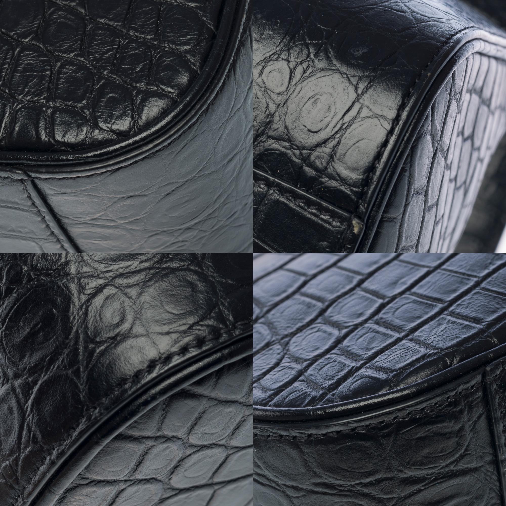 Yves Saint-Laurent 5 à 7 hobo bag in black calf leather, GHW 8