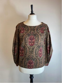 Yves Saint Laurent 80s floral paisley print vintage Blouse