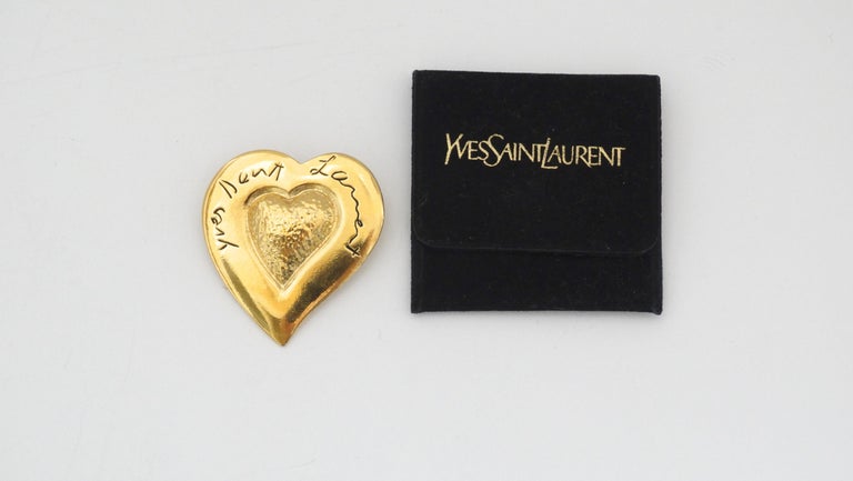 Brooch Heart YSL Yves Saint Laurent Vintage 80'-90' - Please Do