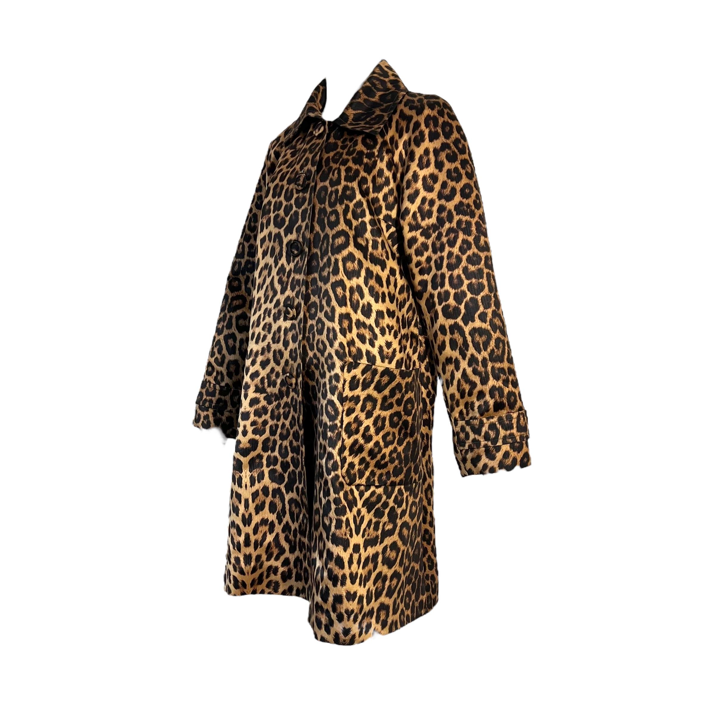 Yves Saint Laurent 90's leopard coat In Fair Condition In CAPELLE AAN DEN IJSSEL, ZH