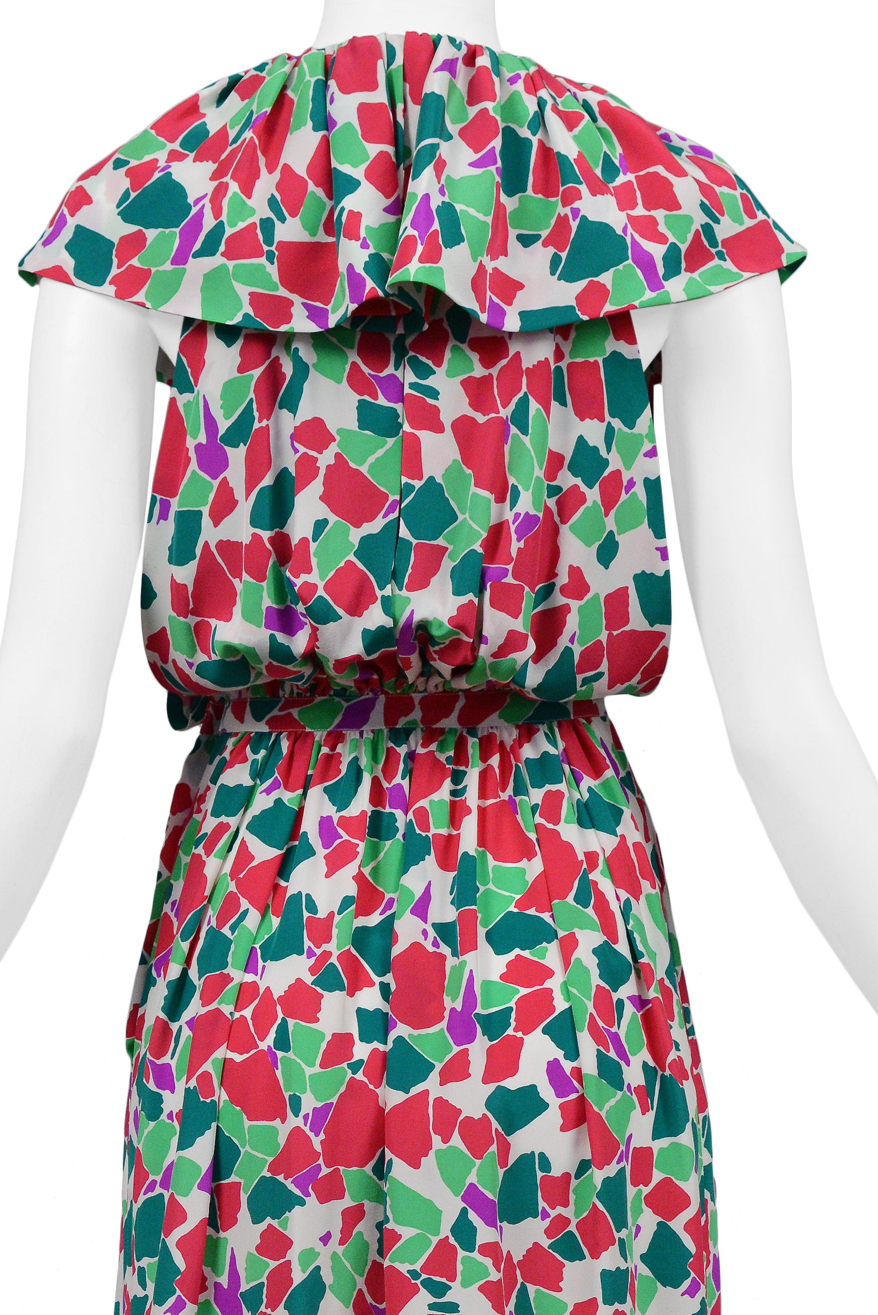 Yves Saint Laurent Abstract Keyhole Dress For Sale 1