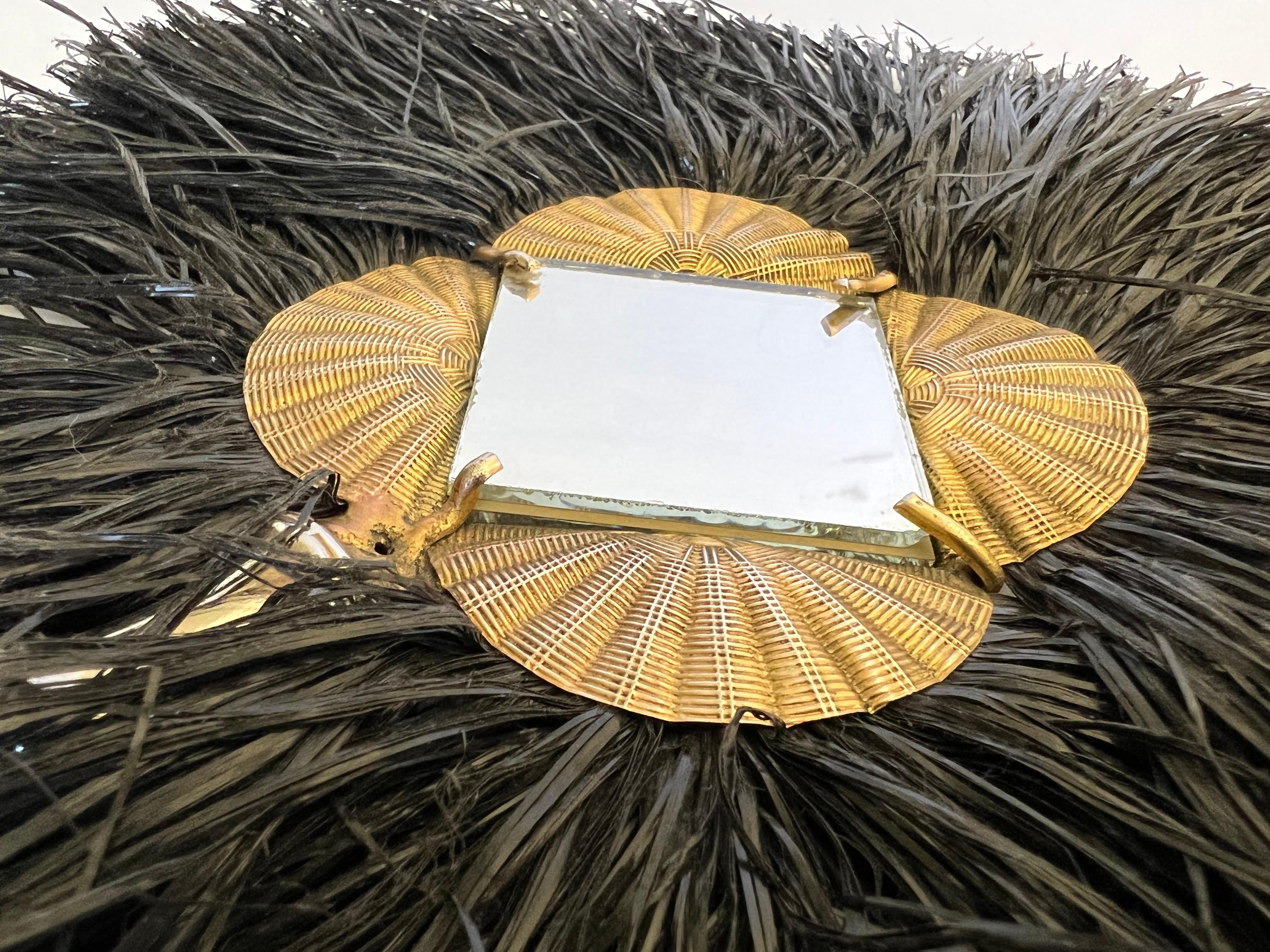 Yves Saint Laurent African Collection Scallop Runway Hand Mirror  For Sale 2