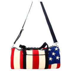 Borsa da viaggio in tela con bandiera americana di Yves Saint Laurent