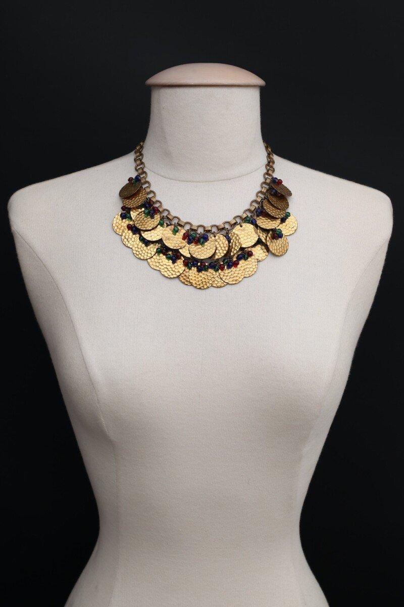 Yves Saint Laurent (Attribuito a) set di gioielli in metallo dorato in vendita 1