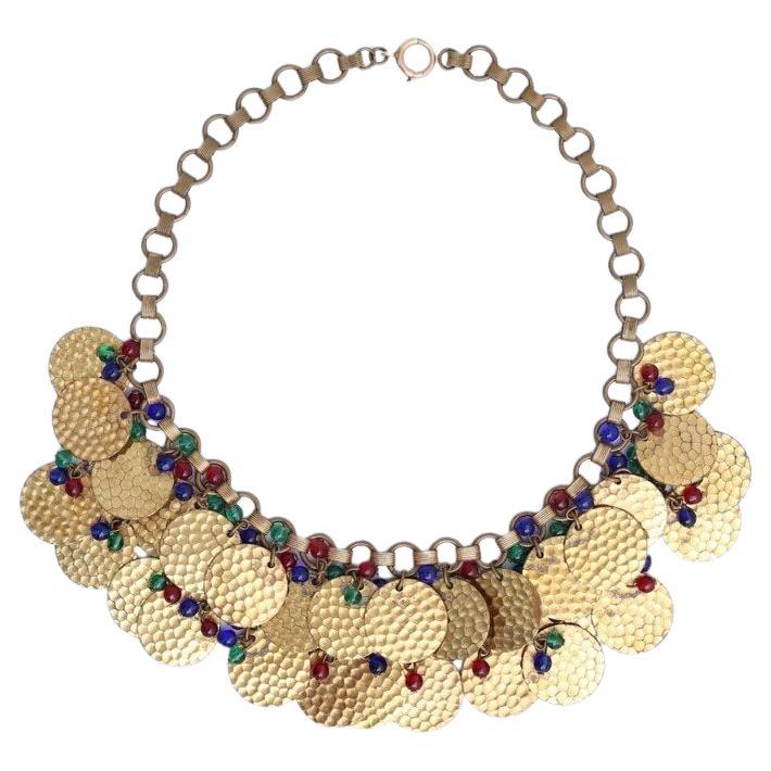 Yves Saint Laurent (zugeschrieben) vergoldetes Metallschmuck-Set