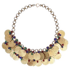 Vintage Yves Saint Laurent (Attributed to) gilded metal jewelry set