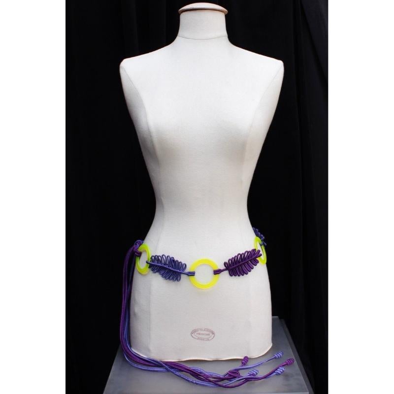 Yves Saint Laurent (Attributed to) Purple Passementerie Belt For Sale 1