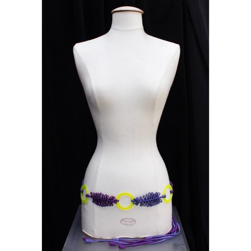 Yves Saint Laurent (Attributed to) Purple Passementerie Belt For Sale 2
