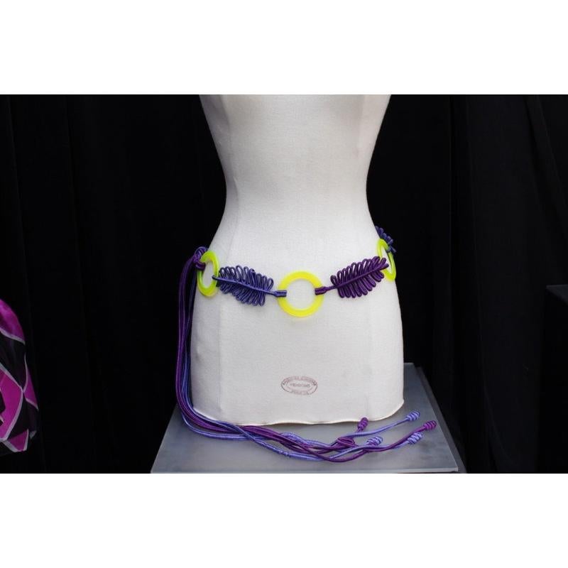 Yves Saint Laurent (Attributed to) Purple Passementerie Belt For Sale 3