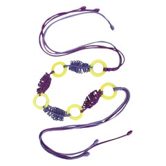 Yves Saint Laurent (Attribué à) Ceinture Passementerie violette
