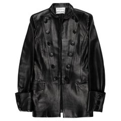 Yves Saint Laurent AW2001 Leather Officer Jacket