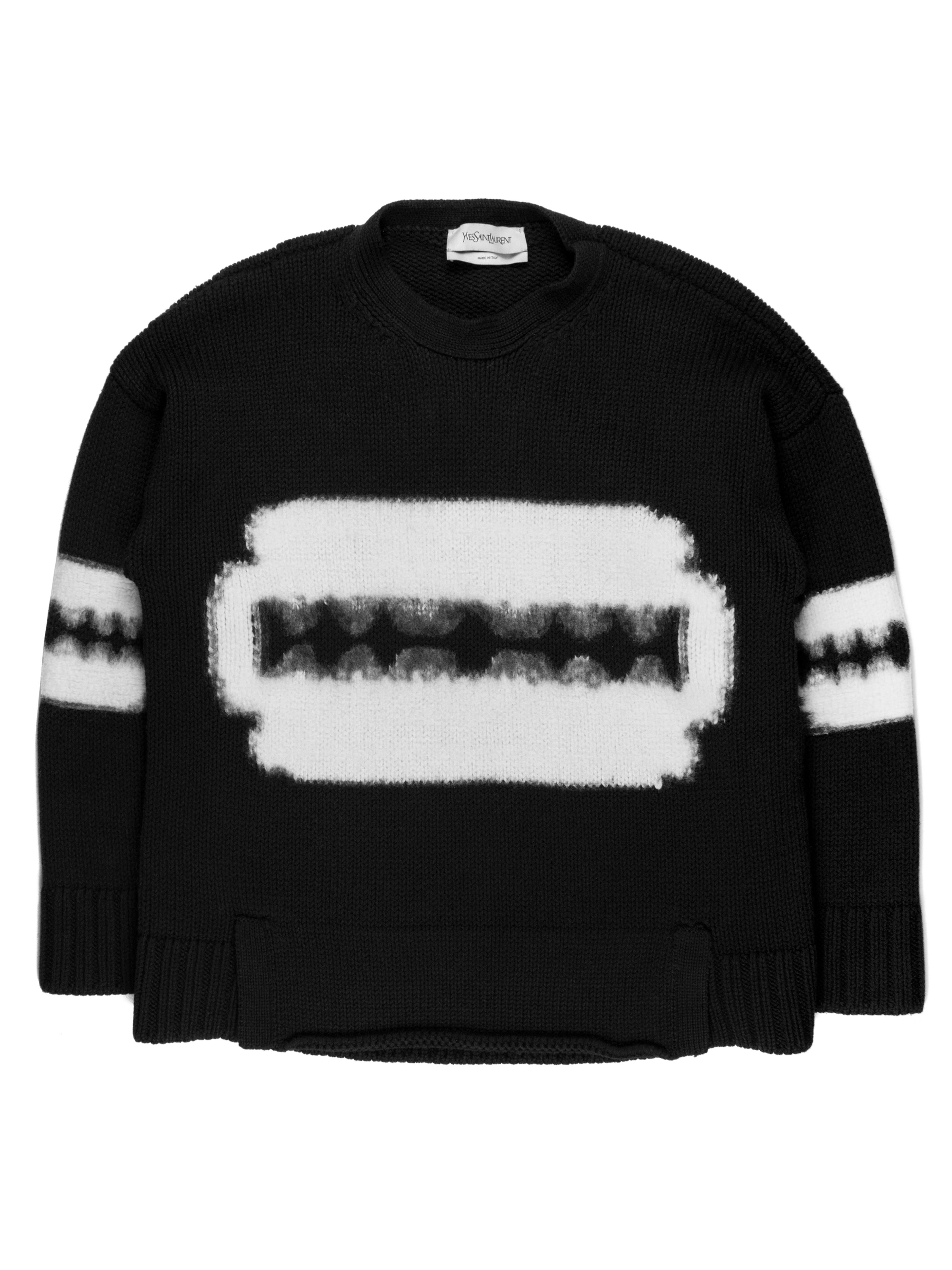 Upon its release, this heavy-weight knit seeped into the cultural zeitgeist, appearing on numerous celebrities, including most notably Frank Ocean. Along with the triplet of razor blades across it, its construction is especially unique, featuring a