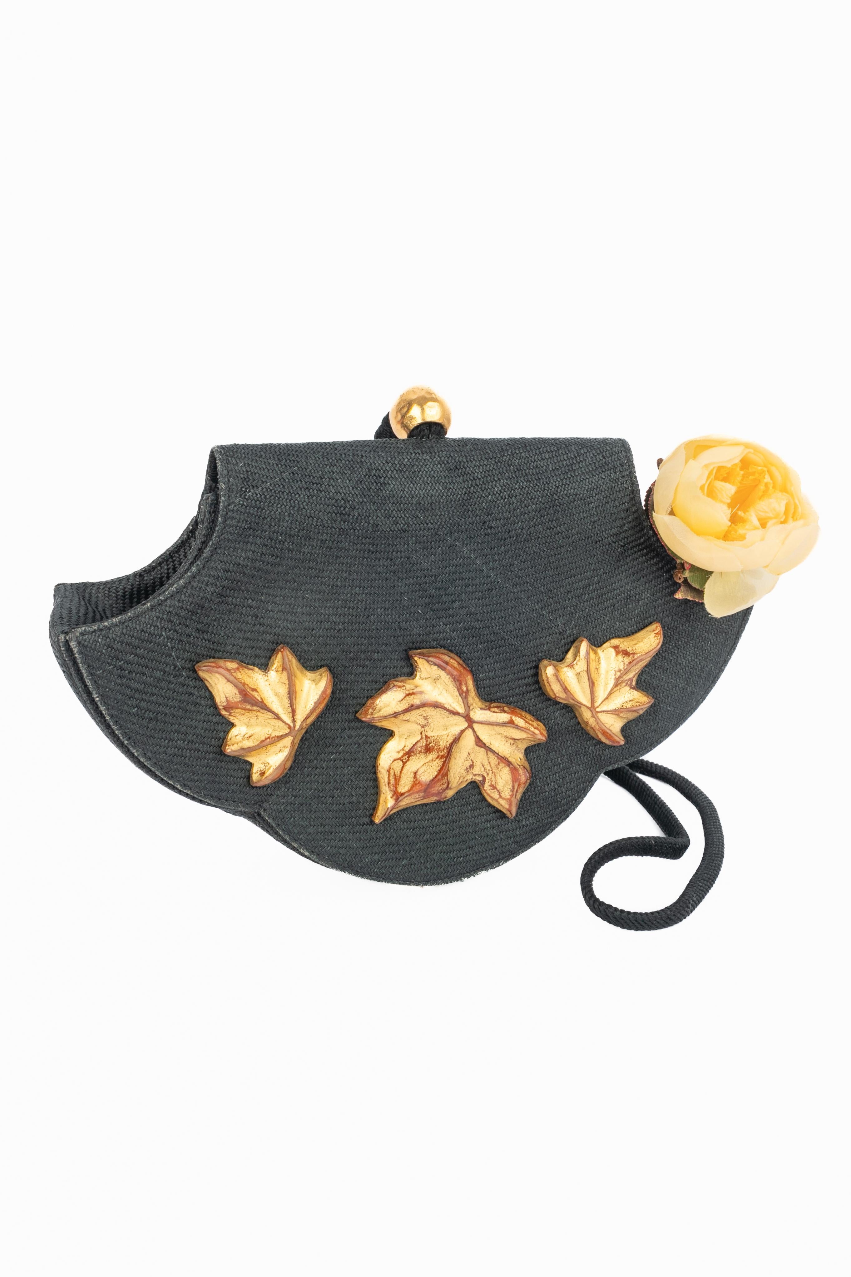 Blanc Yves Saint Laurent bag 'leaves' en vente