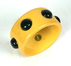 Yves Saint Laurent Bakelite Dot Bangle